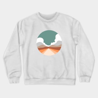 Route Desert Minimalist Landscape Crewneck Sweatshirt